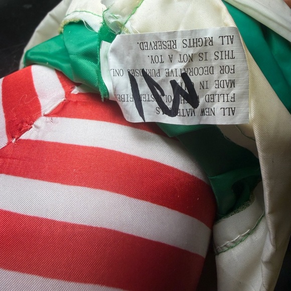 Vintage 2002 ABC Distributing Nylon Elf Soft Puff Red Striped Legs Arms 17" Tall - Picture 5 of 5